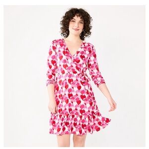 Draper James RSVP Heart Flutter Wrap Dress-NWT